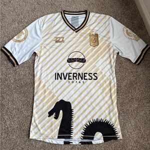 Loch Ness FC White and Gold Soccer Jersey